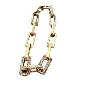 Brighton Silver Tone Paperclip Chain Bracelet